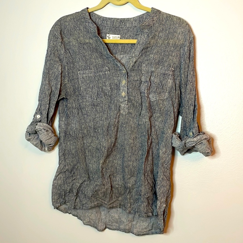 Carve design S lightweight cotton blue striped shirt. Excellent used condition.